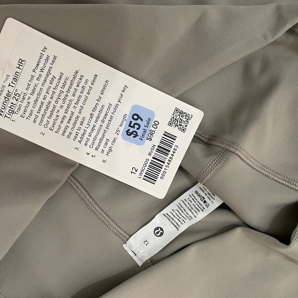 Lululemon Women Wunder Train High Rise Tight Legging Size 12 New With Tag - Picture 5 of 8